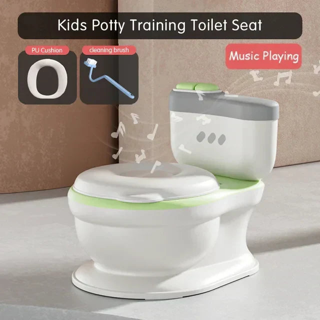 Musical potty training seat for toddlers, realistic design, soft cushion for ultimate comfort & fun.