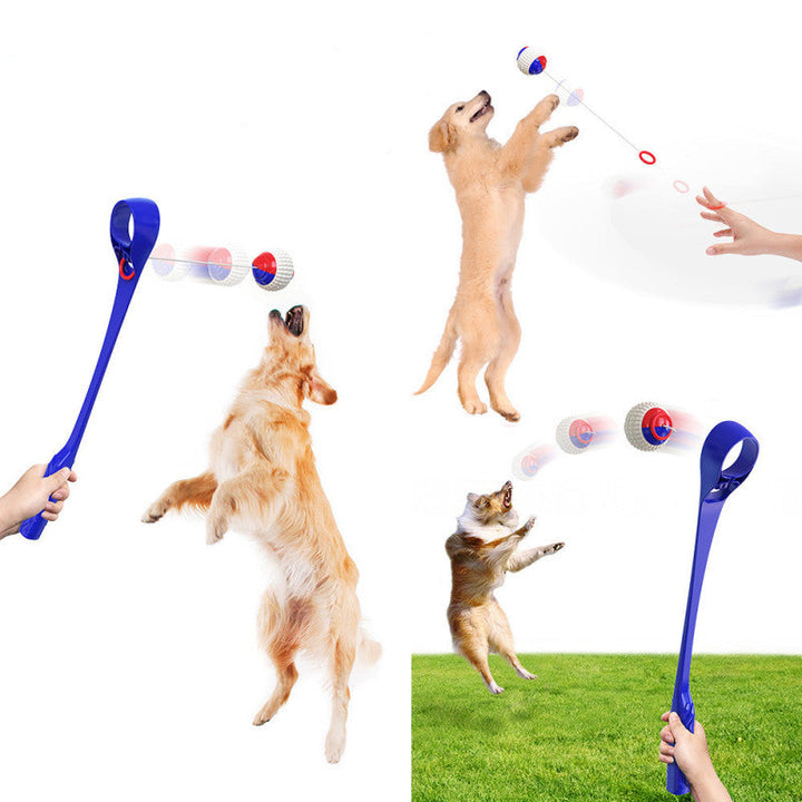 Close-up of a kids' outdoor throwing toy set, featuring a soft foam ball & plastic disc