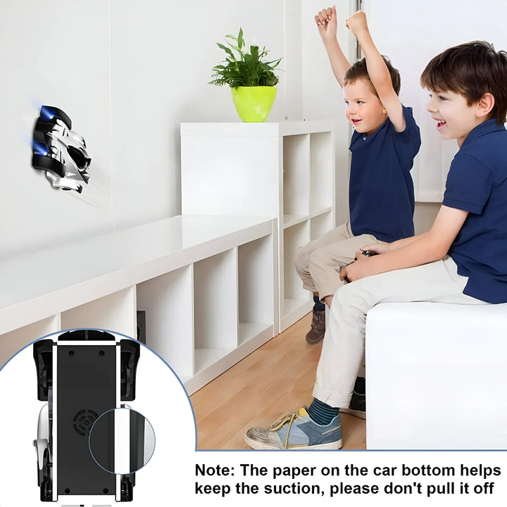 Anti-gravity remote control car, perfect wall climbing stunt toy & gift for kids.
