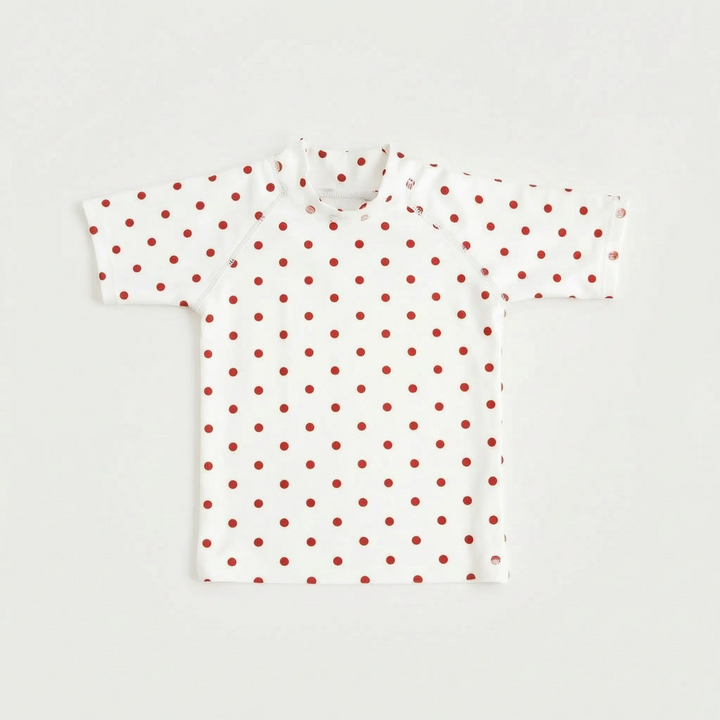 Durable short-sleeve rash guard for boys & girls, UPF 50+ sun protection, great for active kids.