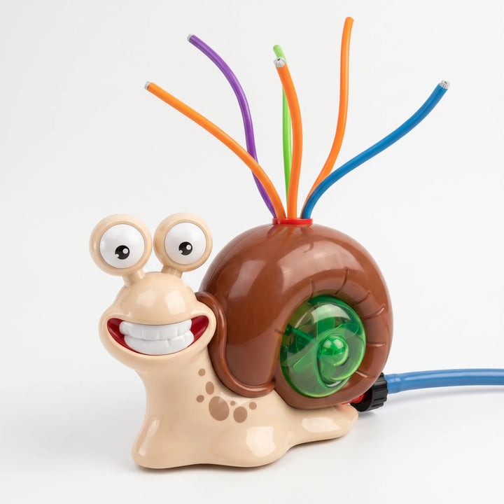 Children's batting game with a fun snail design. Outdoor active play toy for kids and summer backyard fun.