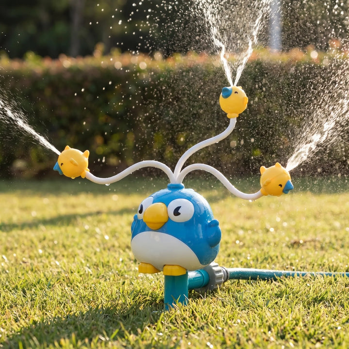 Toddler-friendly spinning water toy bringing joyful splashes to any sunny outdoor garden.