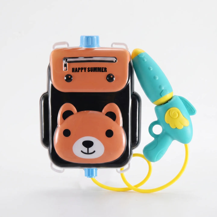 Cute animal backpack water gun for kids. Perfect water toy for outdoor play and summer fun.