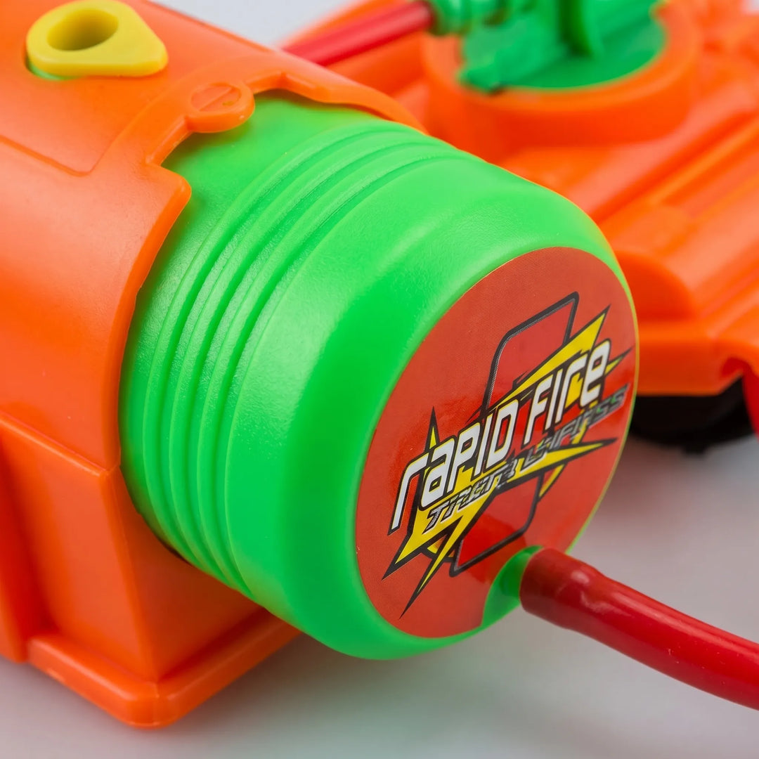 Battery-free, manual pump wrist water toy for children, ideal for active outdoor water games & summer fun.