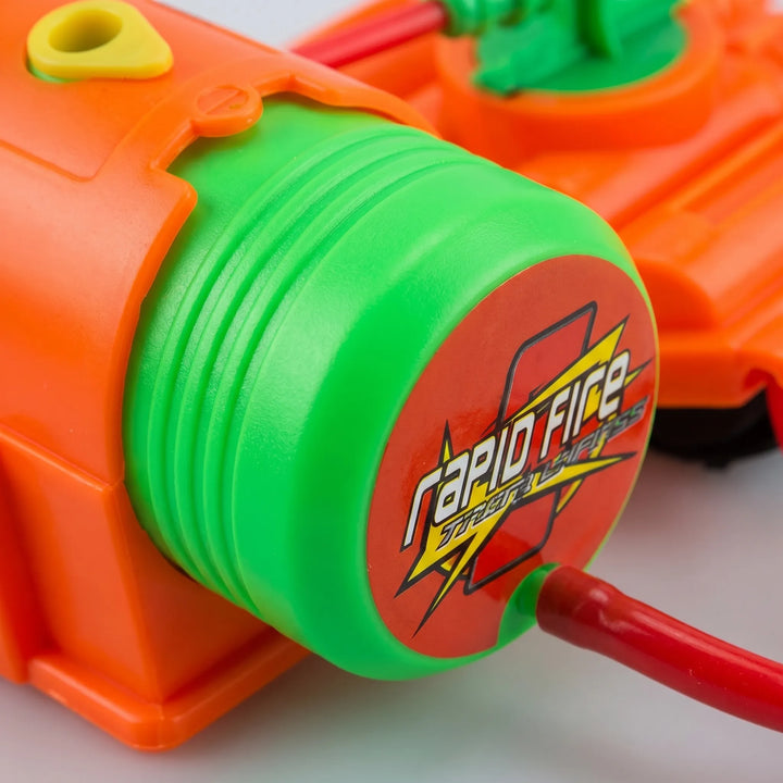 Battery-free, manual pump wrist water toy for children, ideal for active outdoor water games & summer fun.