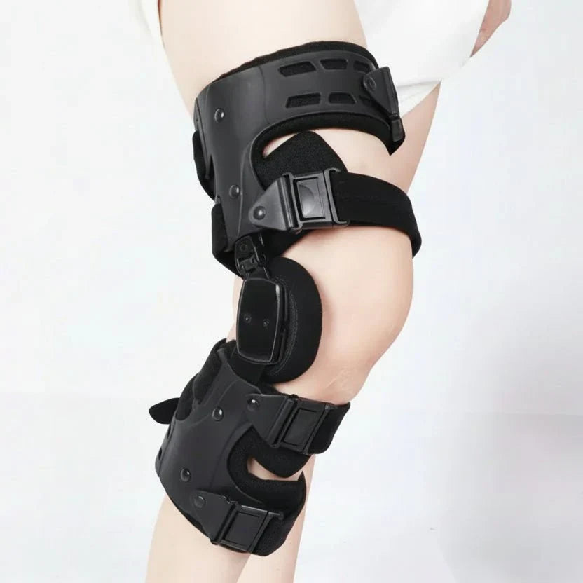 Packaging of Kneielease knee support, highlighting benefits for pain relief & joint stability.