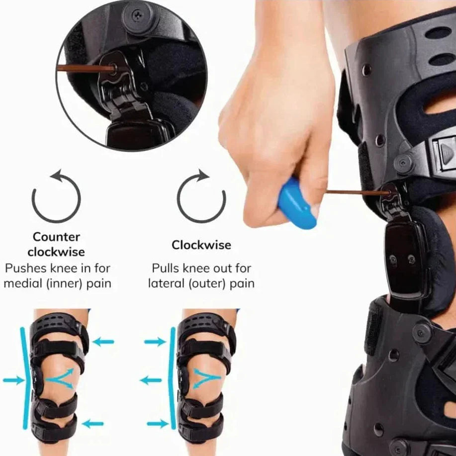 Kneielease knee support for rehabilitation, promoting recovery & effective pain management.
