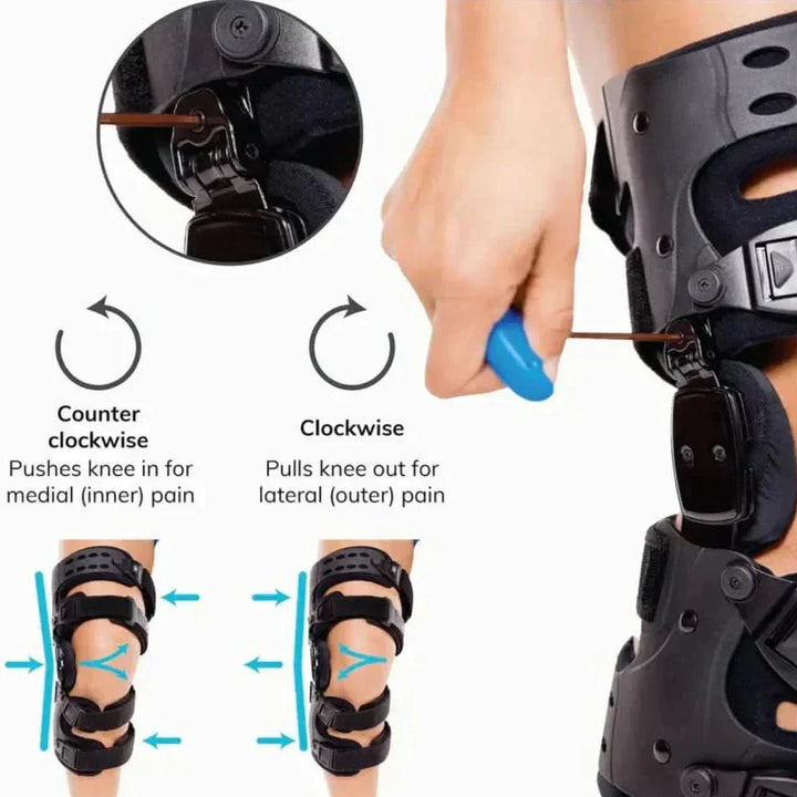 Kneielease knee support for rehabilitation, promoting recovery & effective pain management.