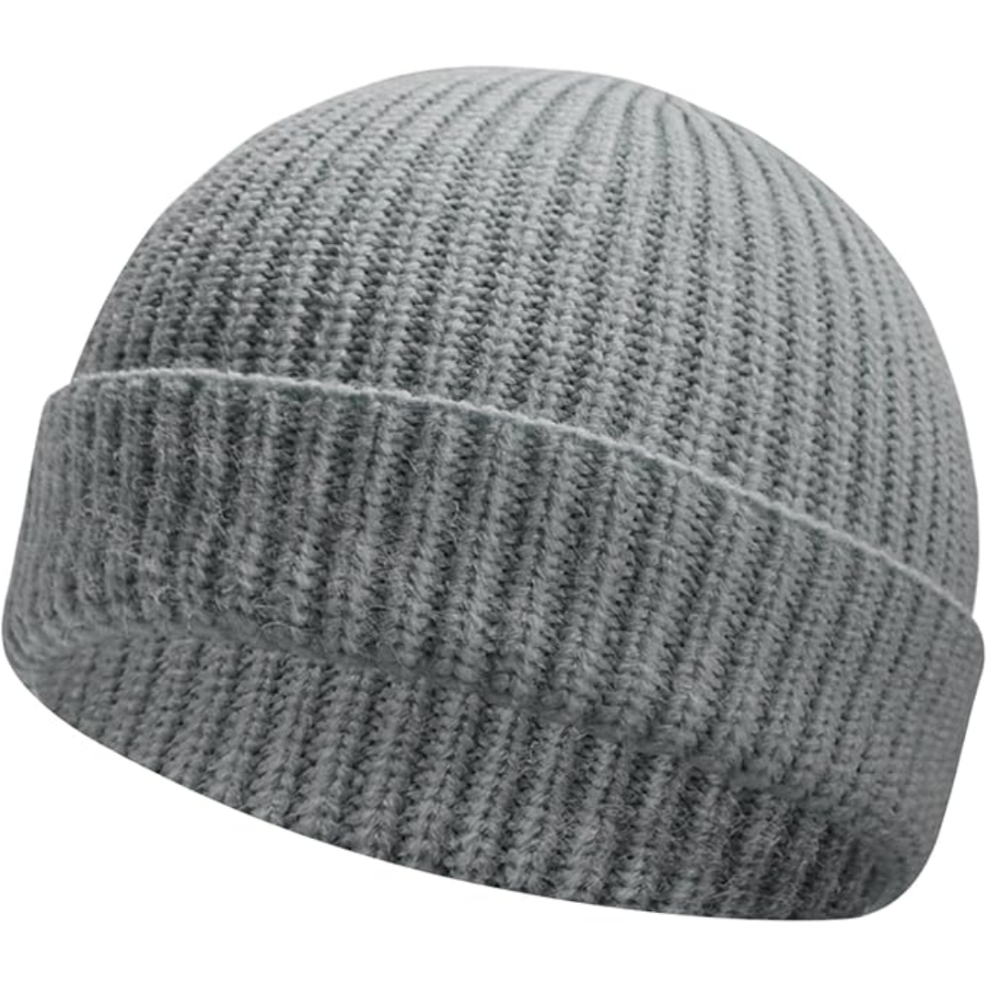 Trendy unisex winter hat, a durable knitted beanie for cold weather protection & style.