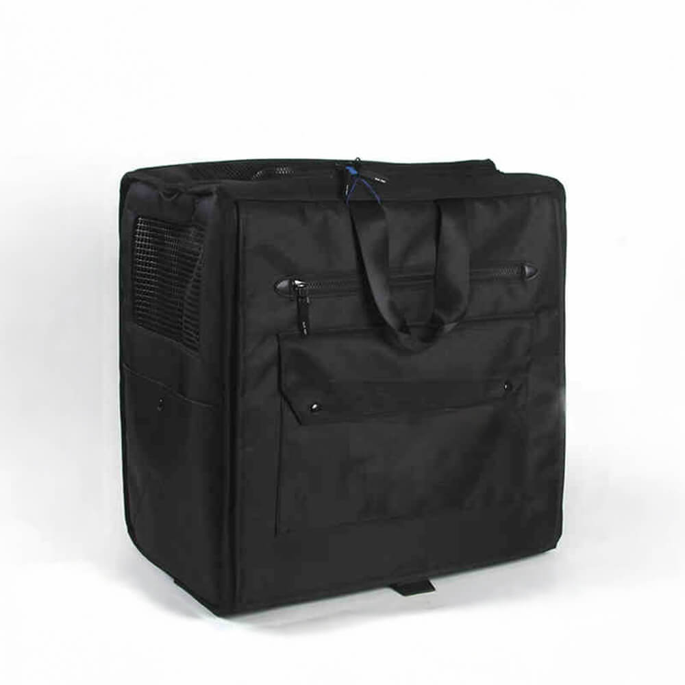 Large pet carrier backpack, featuring strong zippers and breathable mesh