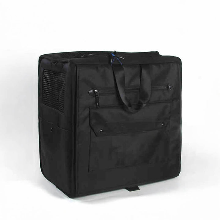 Large pet carrier backpack, featuring strong zippers and breathable mesh