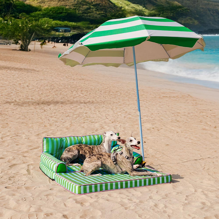 Waterproof pet sofa, foldable dog bed, striped, offering maximum comfort for your furry friend.