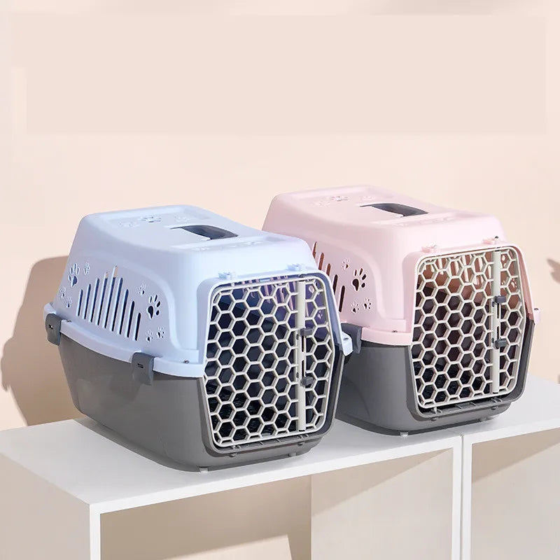 Large pet travel crate, IATA compliant for dogs & cats, easy to assemble/disassemble.