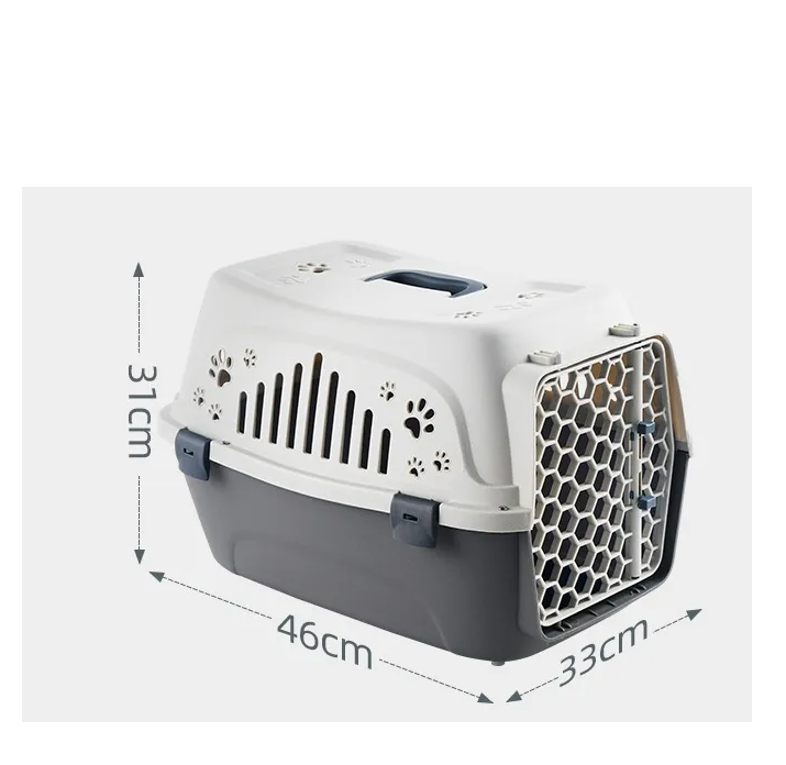 IATA approved pet carrier L for comfortable dog & cat travel, durable and portable.