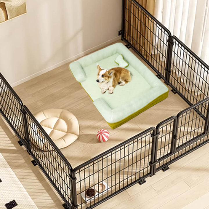 Washable cover of a large orthopedic cooling dog bed, highlighting ease of cleaning.
