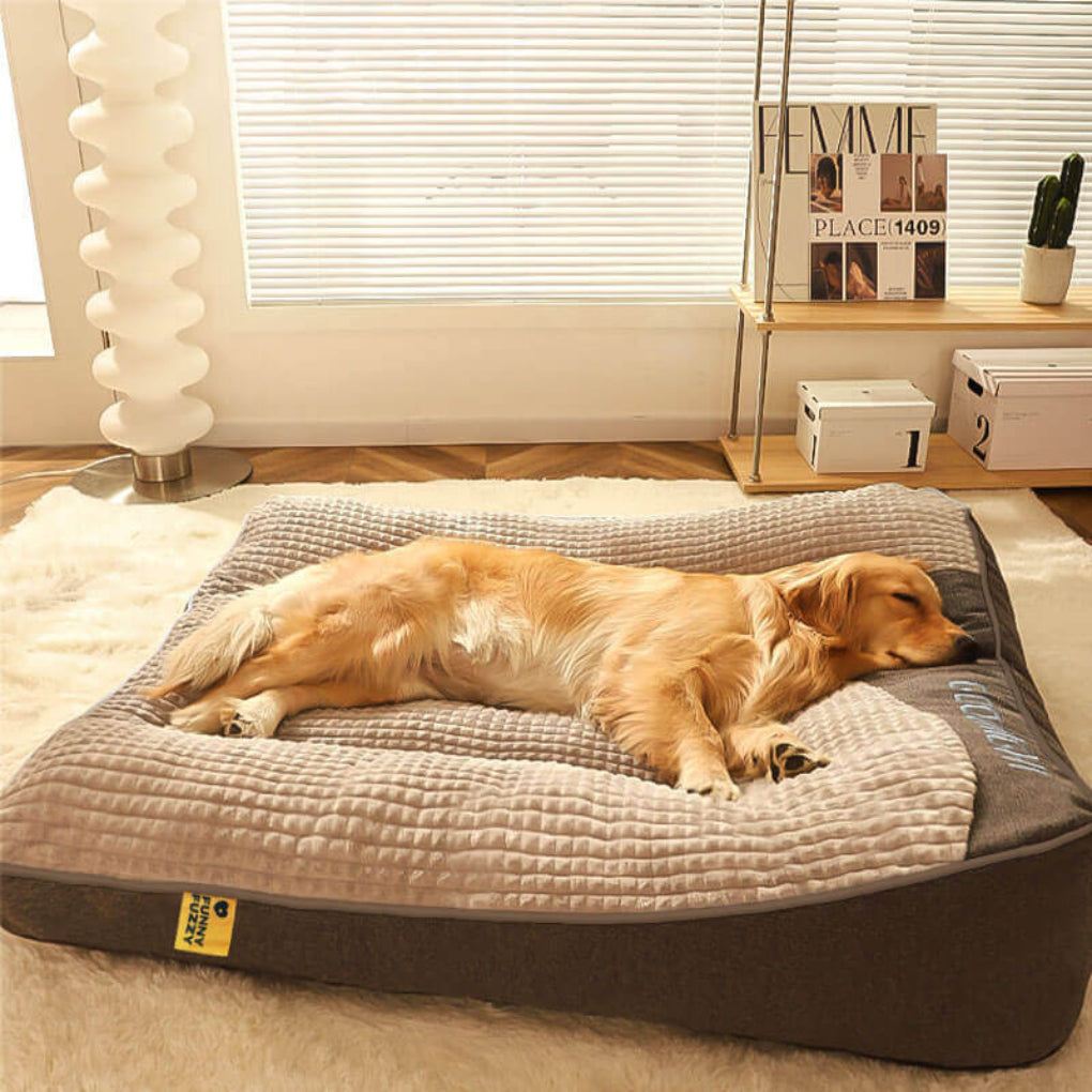 Large orthopedic dog bed for ultimate comfort & joint support. Durable, tear-resistant pet furniture for canine health.