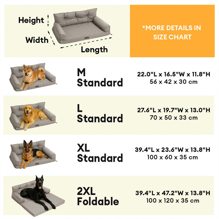 Large brown faux leather dog bed, orthopedic and waterproof, perfect pet lounge for comfort