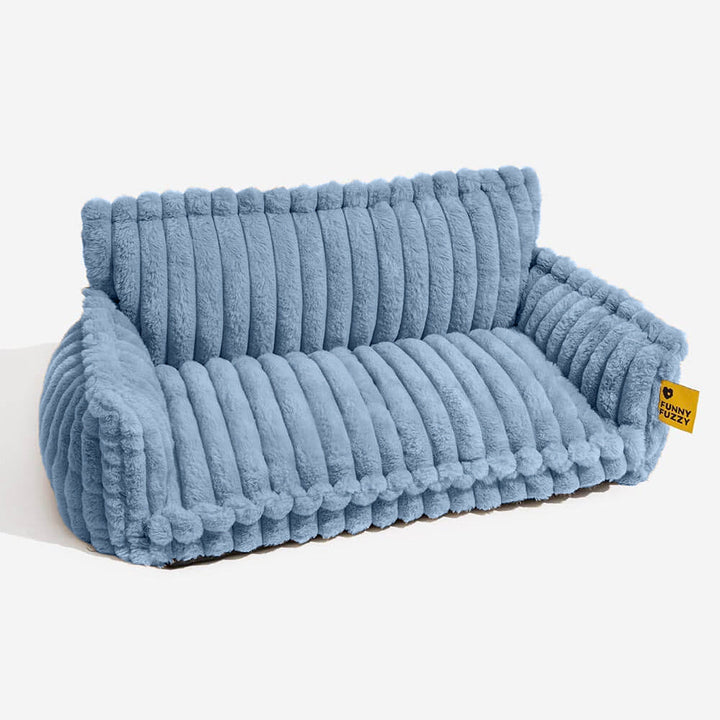 Washable dog bed, large, with headrest, and easy-clean removable cover
