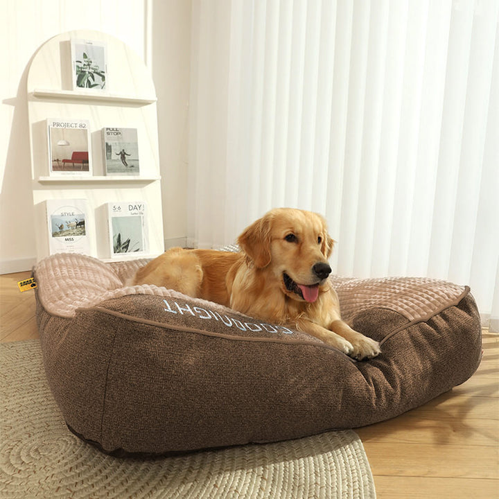 Spacious dog bed for big dogs, providing excellent spine support and comfort