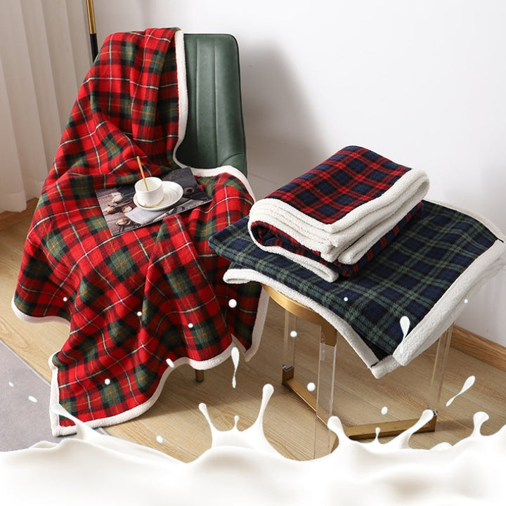 Dog blanket with classic plaid pattern, extra soft fleece for ultimate pet comfort and relaxation.
