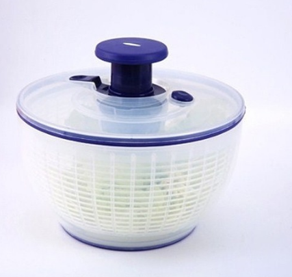 Premium large salad spinner for washing & drying fresh greens, BPA-free kitchen tool for healthy food prep.