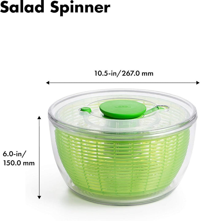 Easy-to-use large salad spinner for effective drying of leafy greens, enhancing your salad prep & kitchen efficiency.