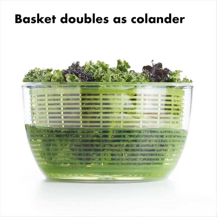Keep your greens fresh & crisp with this large salad spinner, a key food prep tool for healthy eating and dry produce.