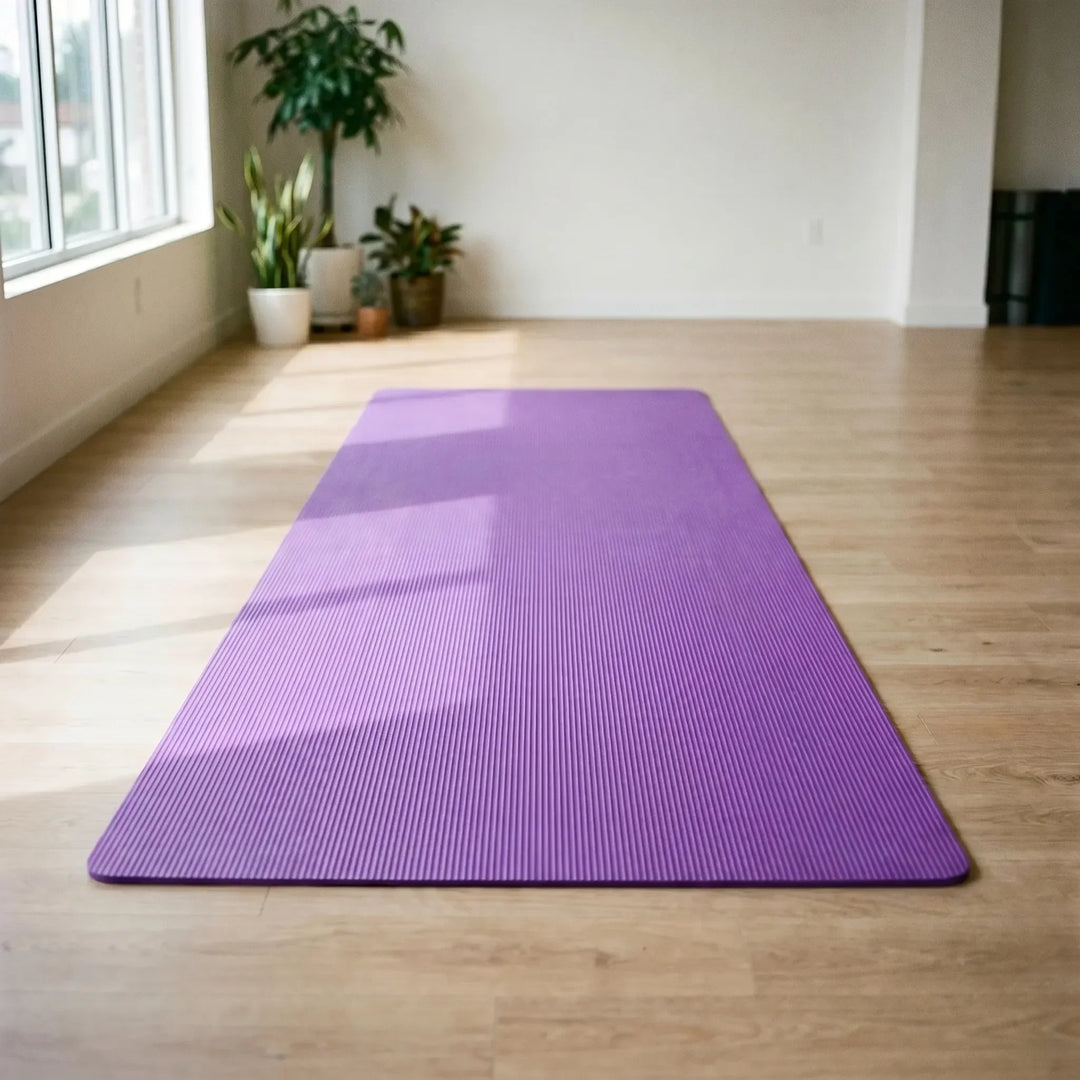 Large thickened unisex exercise mat for yoga & fitness. Non-slip, durable, perfect for home workouts.