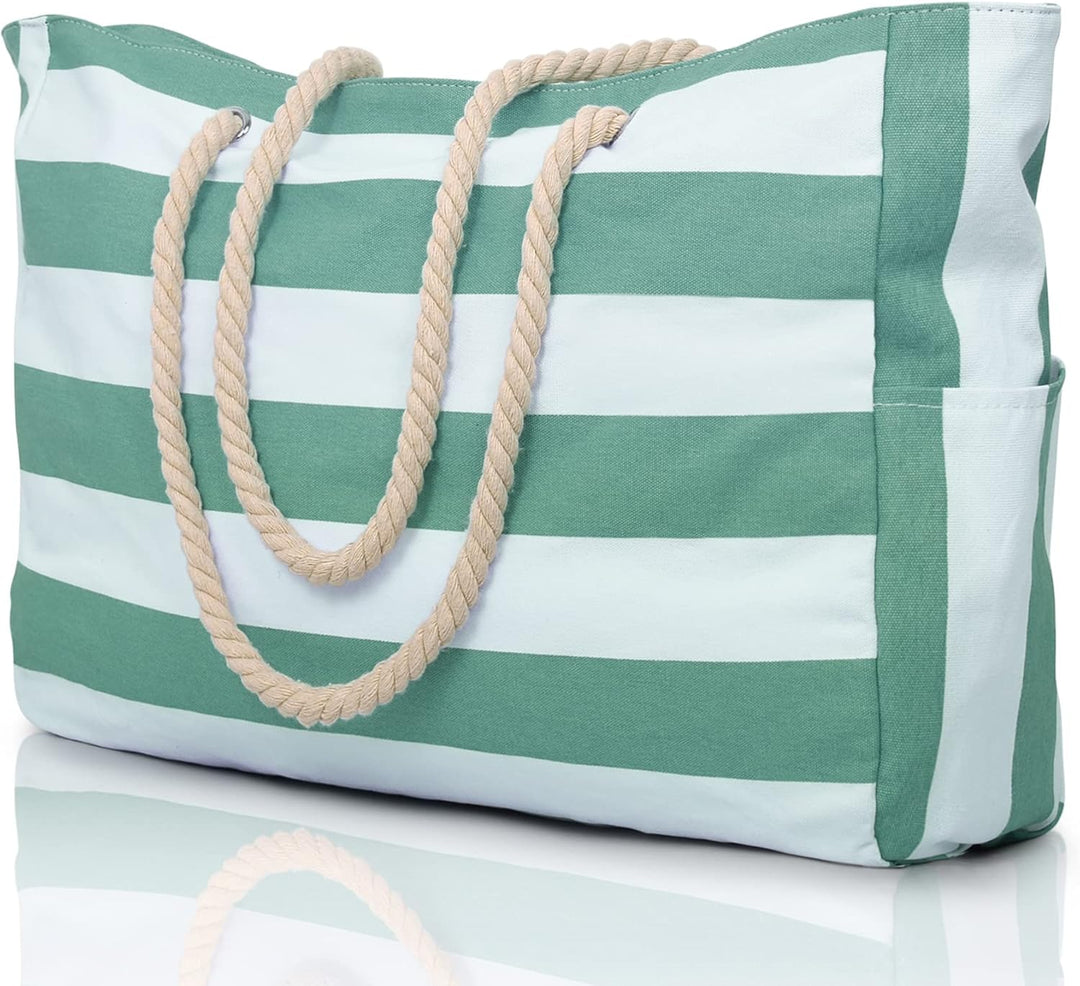 Utility waterproof beach tote, spacious and sandproof, in vibrant blue.