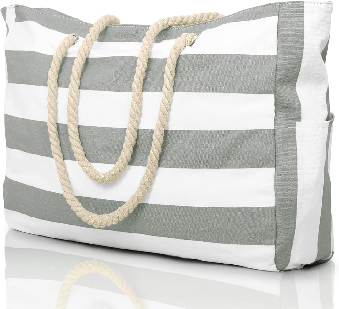 Weekend travel waterproof tote, spacious, sandproof, for clothes & more.