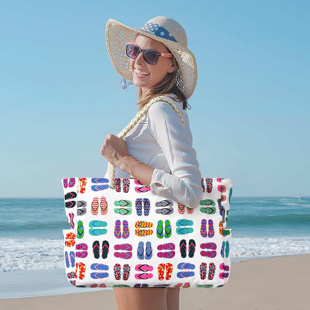 Spacious unisex waterproof sandproof beach bag, ready for adventure.