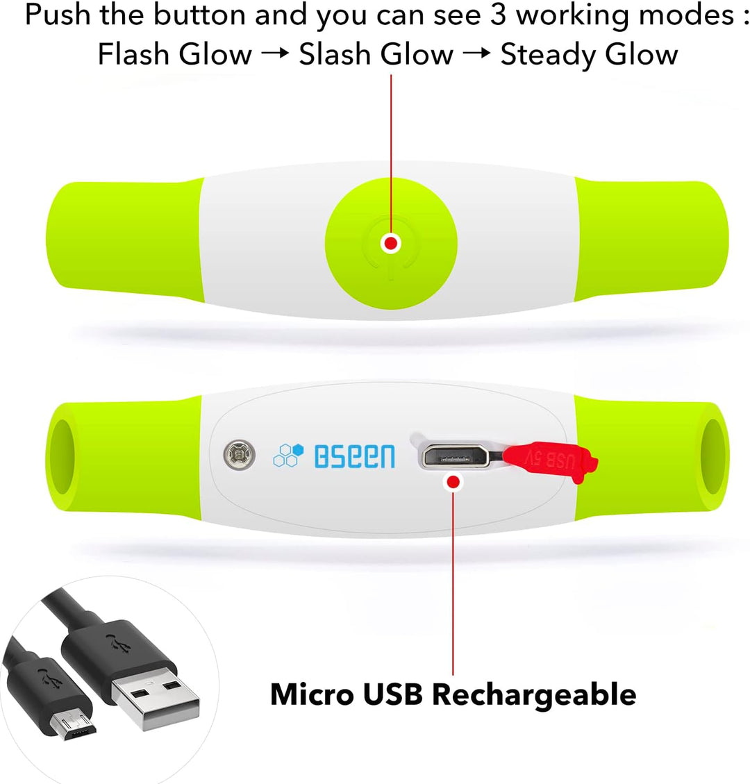Rechargeable pet safety collar with LED lights, ideal for dogs & all nocturnal pet activities.