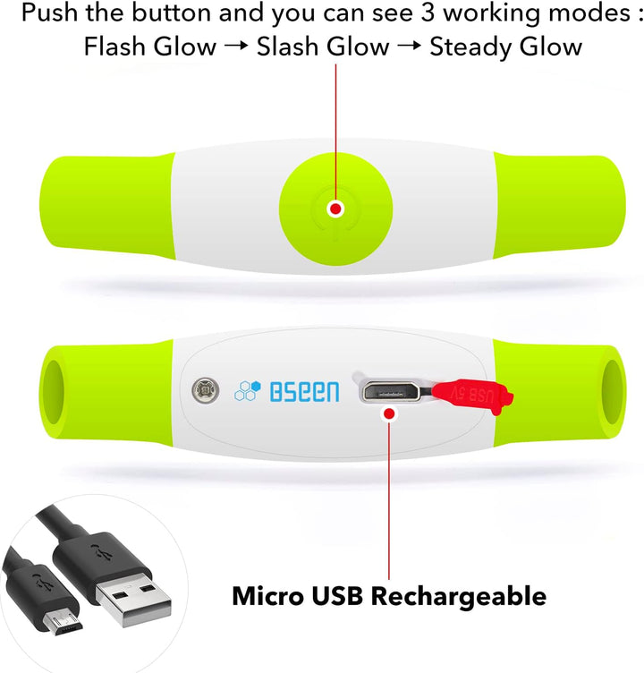 Rechargeable pet safety collar with LED lights, ideal for dogs & all nocturnal pet activities.