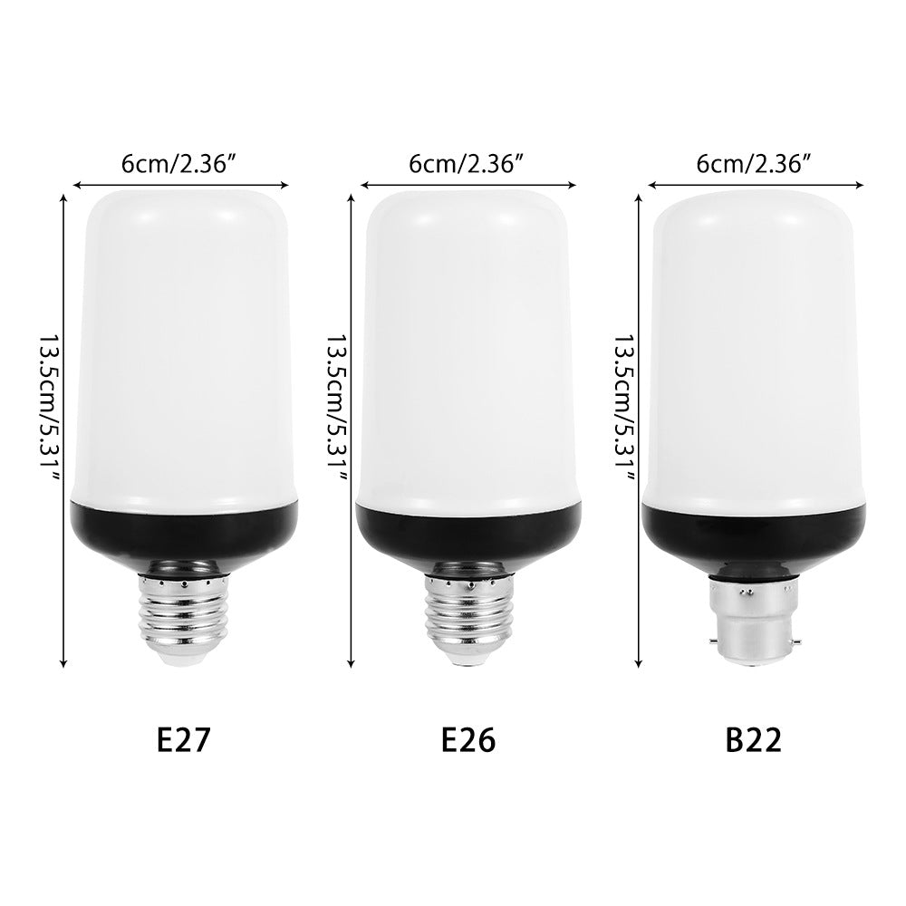 E27 LED flame bulb offering dynamic flame effect for parties & relaxing home accent lighting.