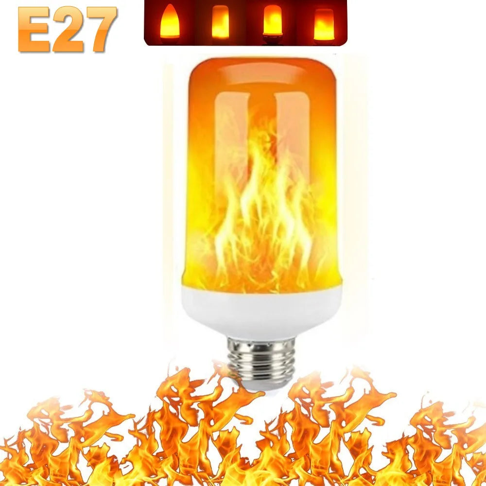 Atmospheric LED flame effect bulb for home accents. Dynamic modes create a warm, inviting fire glow.