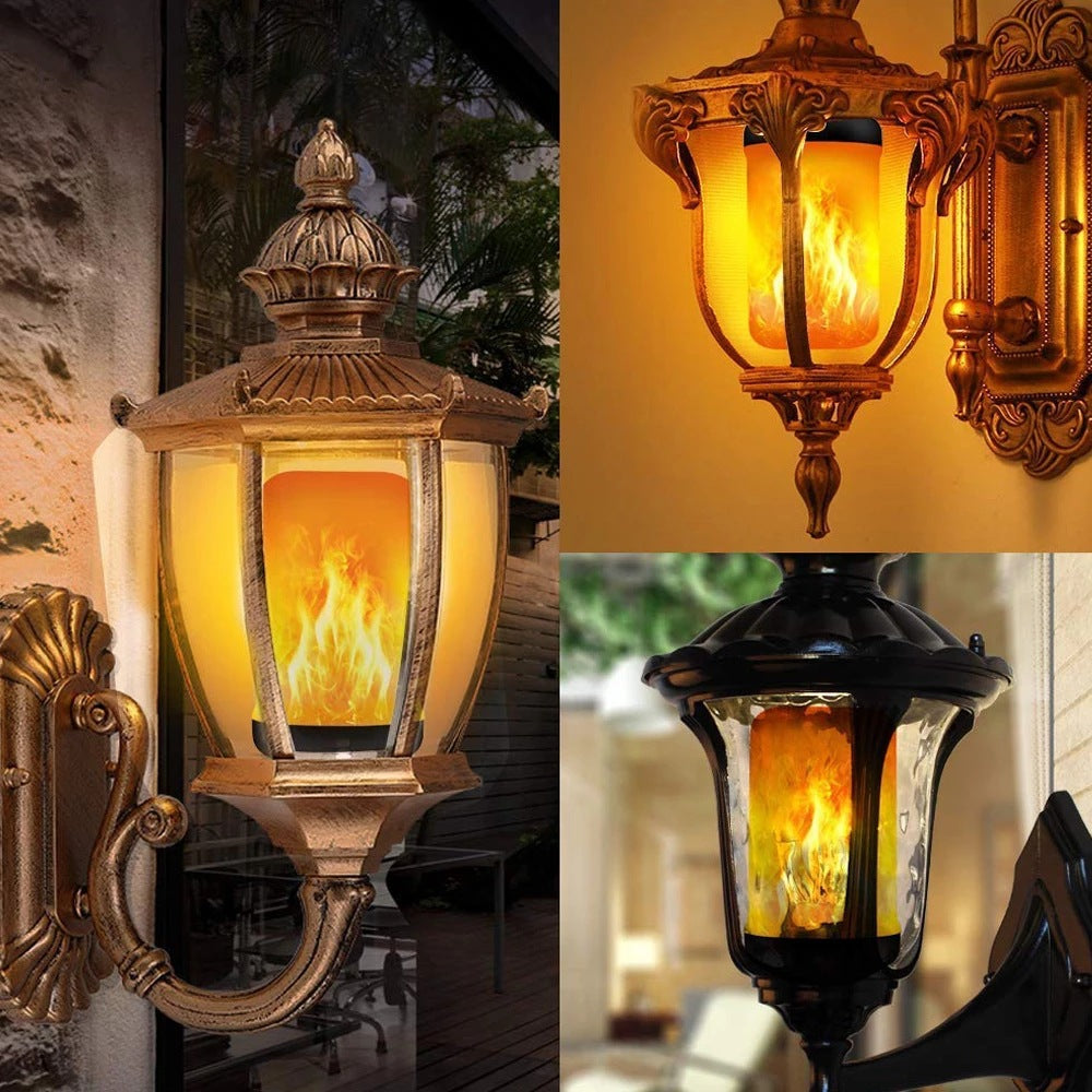 Energy efficient LED flame bulb with dynamic modes, ideal for cozy ambient lighting.