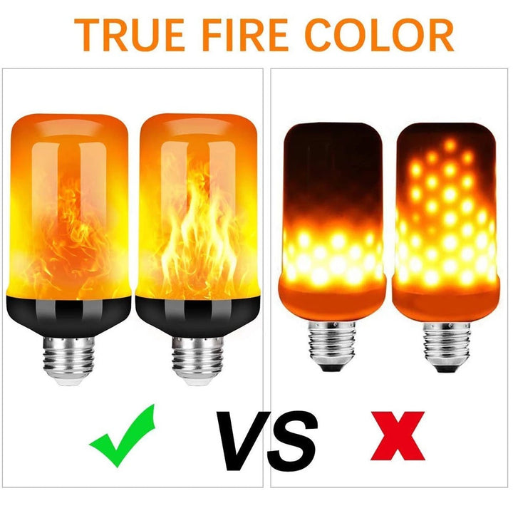 Beautiful fire bulb, an E14 decorative LED flame effect light for home accents and party decor.