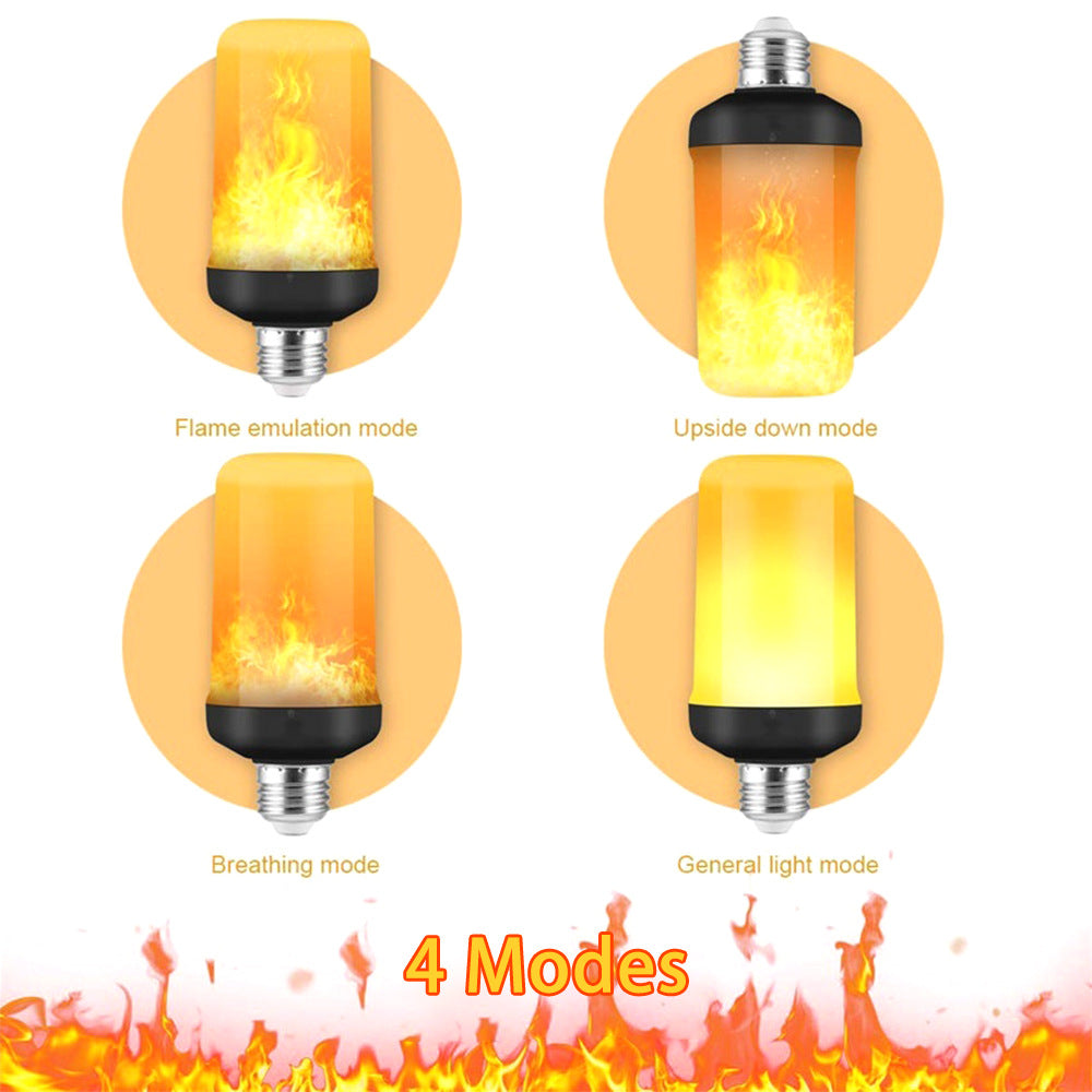 LED flame effect bulb for stunning ambient lighting. Dynamic modes for a warm, cozy mood lamp.