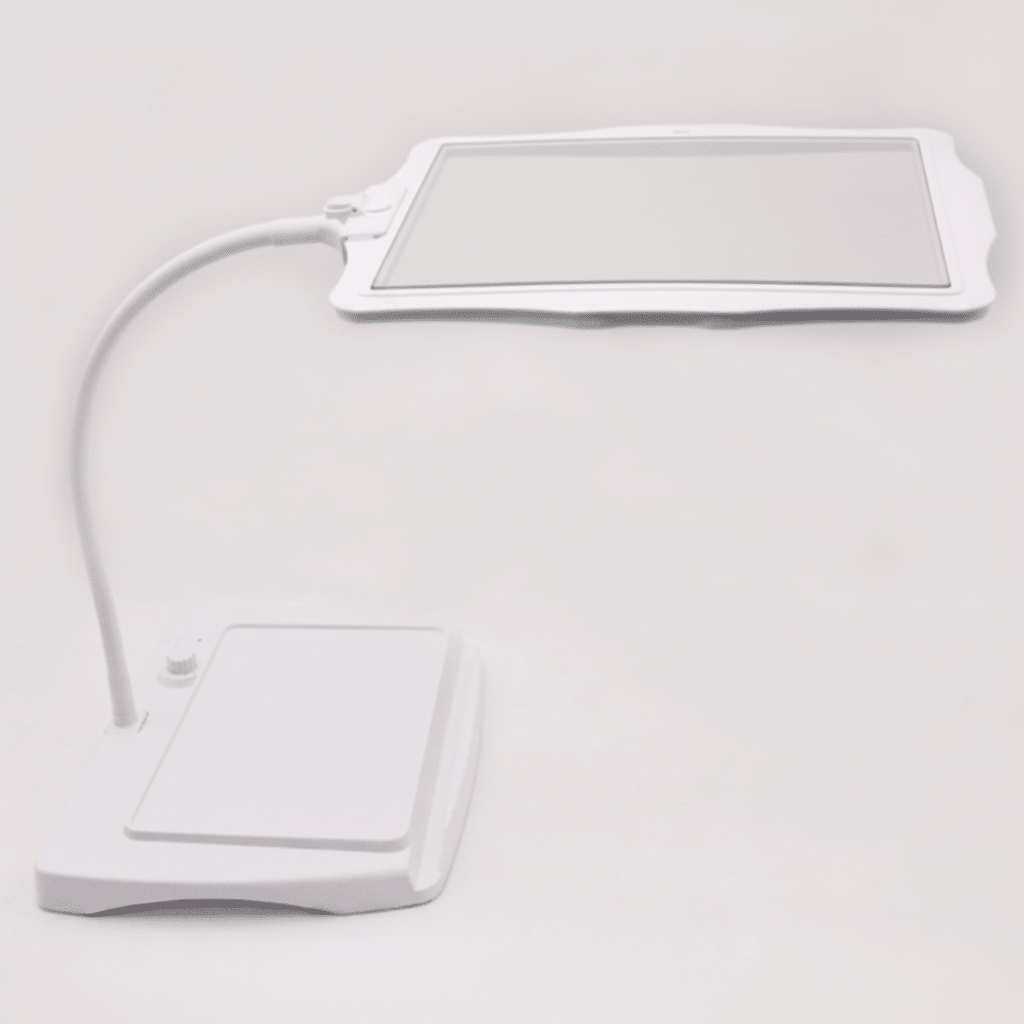 Flexible LED magnifying lamp for detailed work; rechargeable, ideal for readers & crafters in any workspace.