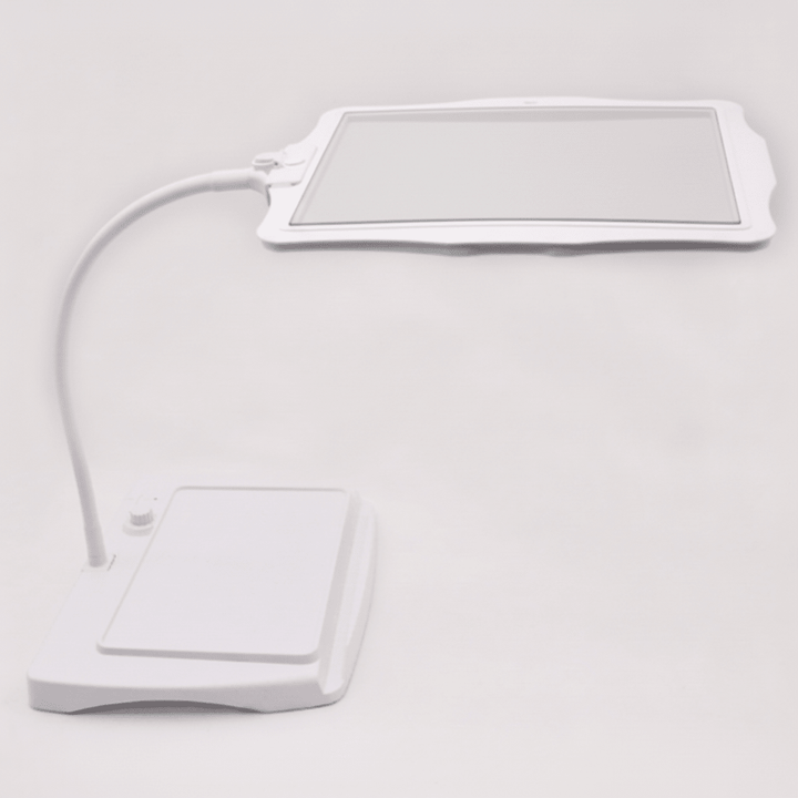 Flexible LED magnifying lamp for detailed work; rechargeable, ideal for readers & crafters in any workspace.