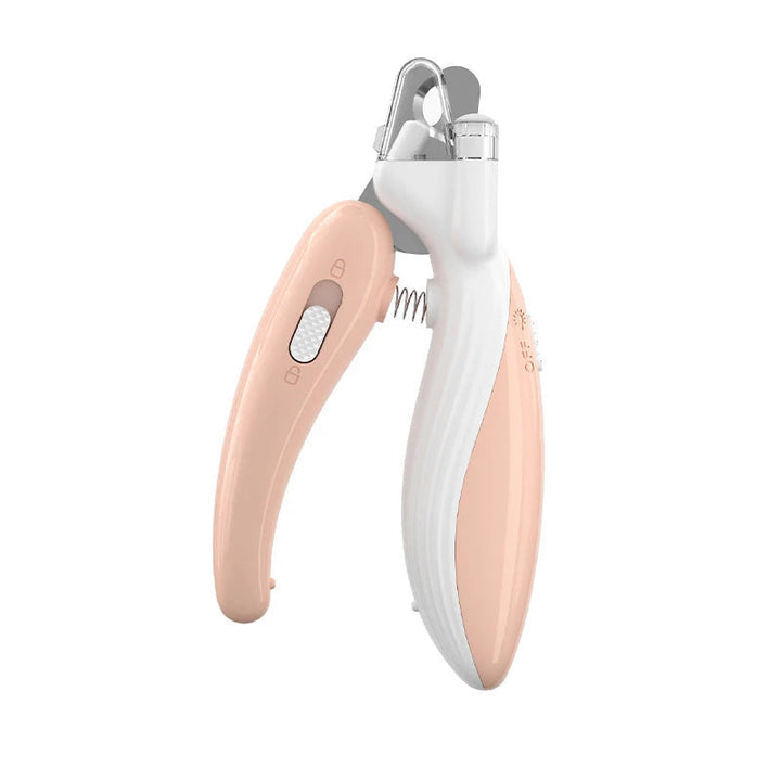 LED pet nail trimmer, professional grooming tool for dogs and cats, ensuring safe and accurate nail cuts