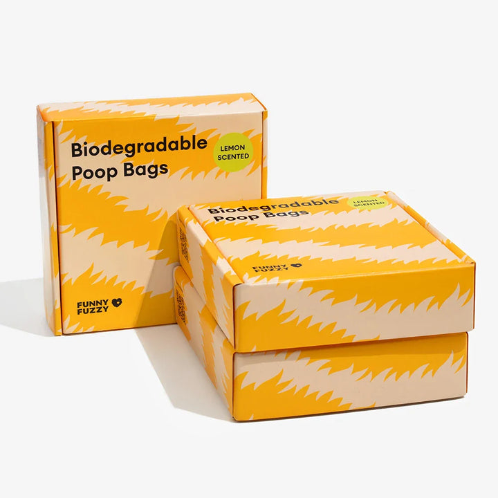 Lemon scented strong leak-proof pet poop bags, essential for hygienic dog waste disposal