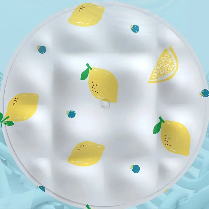 Close-up of machine washable cooling pet mat, showing soft spandex fabric texture for pets.