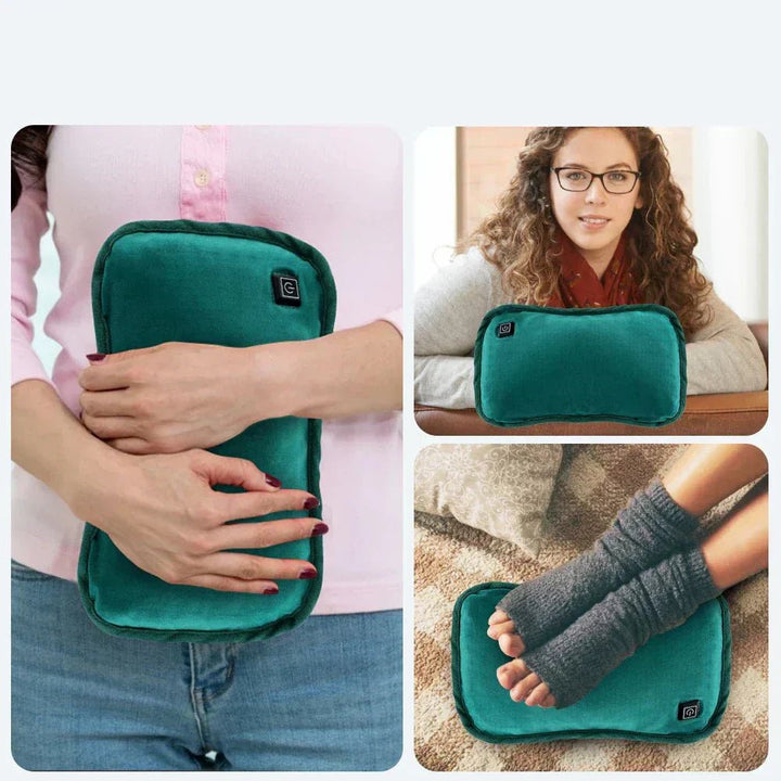 Unisex heating pad for soothing muscle tension, back pain, & neck pain, offering portable heat therapy.
