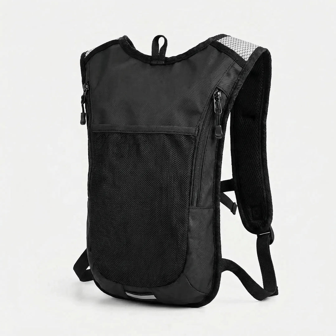 Compact 2.6 gallon hiking & adventure hydration pack; scratch-resistant & water-repellent trail bag for outdoor gear.