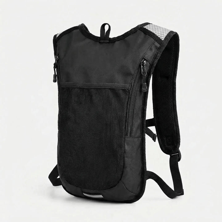 Compact 2.6 gallon hiking & adventure hydration pack; scratch-resistant & water-repellent trail bag for outdoor gear.