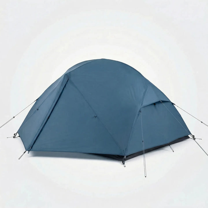 Durable lightweight 2-person backpacking tent for 3-season camping & hiking. Double-layer dome design for outdoor travel.