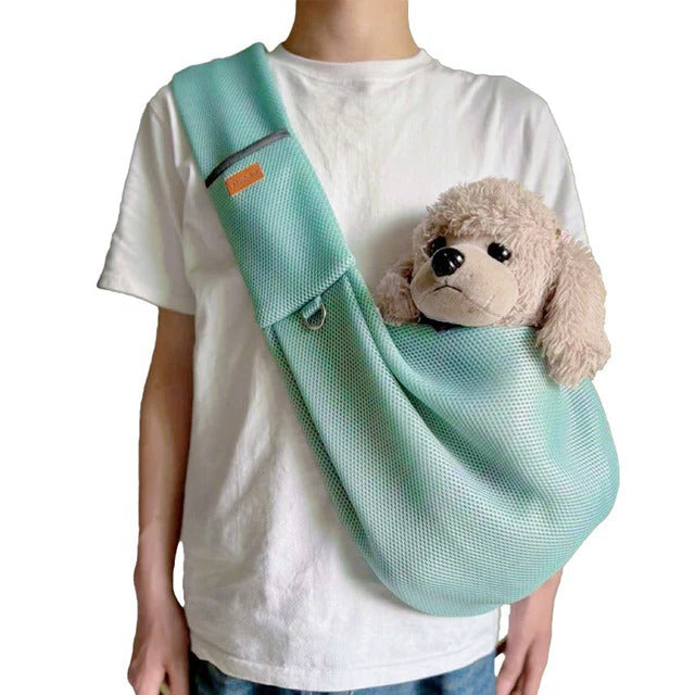 Lightweight pet sling for small dogs & cats, comfortable crossbody design for easy pet travel