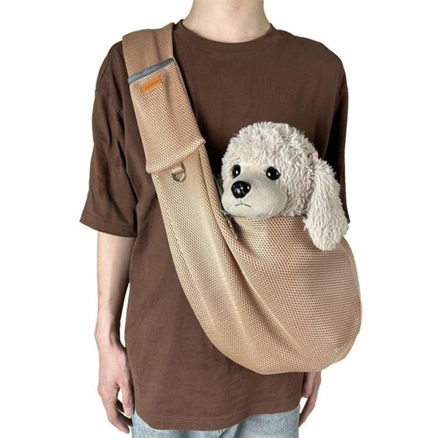 Portable dog carry bag, lightweight & adjustable for small pets, perfect for urban exploration