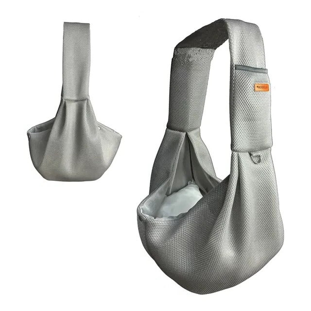 Hands-free pet travel sling, durable and washable for small dogs, cats, and puppies